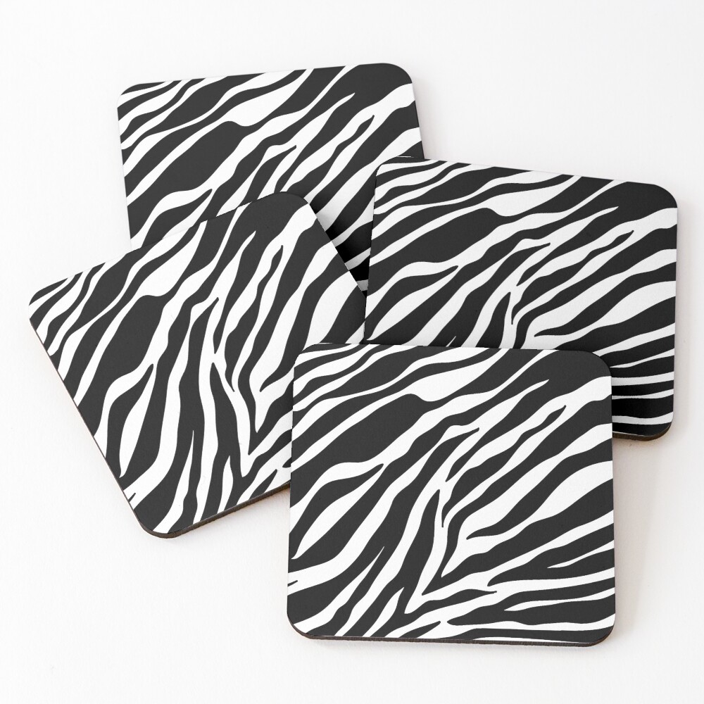 Zebra Pattern Coasters (Set of 4)