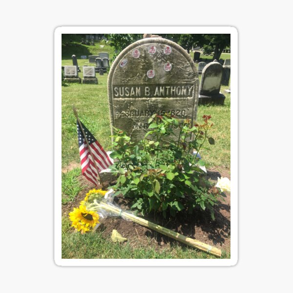 Susan B. Anthony Grave, I Voted stickers Sticker