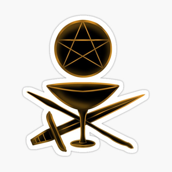 Item preview, Tarot Minor Arcana Gold outline shaded fill designed and sold by Adriana Juarez.