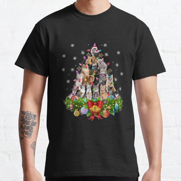 Funny Cat Christmas Tree Xmas Gifts Classic T-Shirt