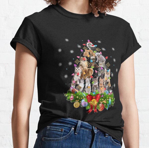 Funny Cat Christmas Tree Xmas Gifts Classic T-Shirt