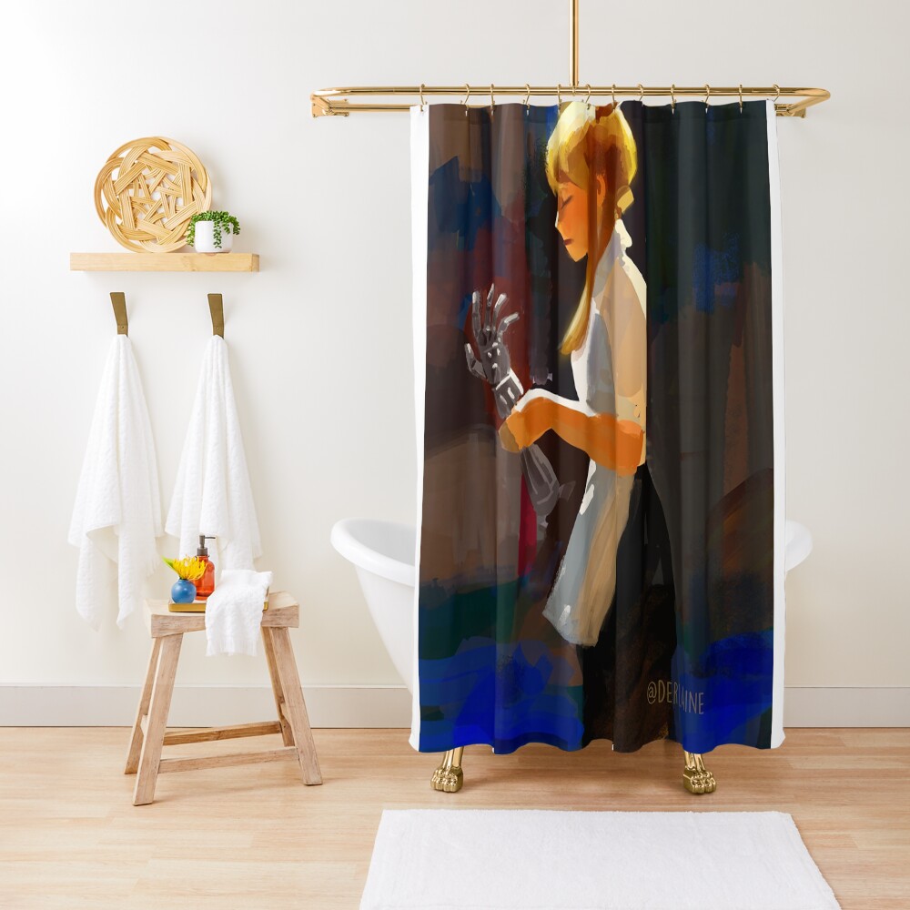 "Winry Rockbell Fullmetal Alchemist Classy Fine Art" Shower Curtain