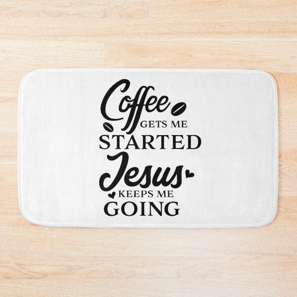 Item preview, Coffee Gets Me Started Jesus Keeps Me Going, Christian tshirt, Christian Hoodies, Christian Gifts designed and sold by ChristianLife.
