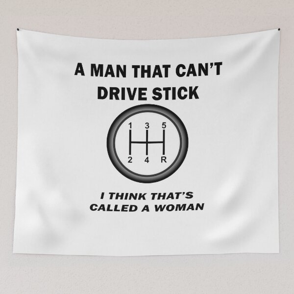 Item preview, A man that can't drive stick designed and sold by ArielAutoArt.