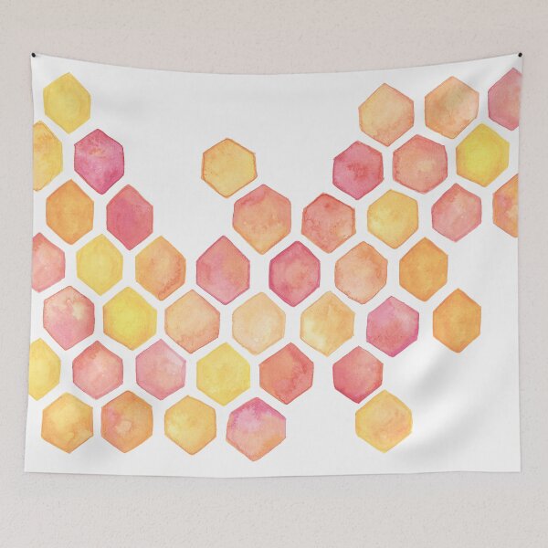 Item preview, Busy Bee Honeycomb Hexes designed and sold by KamClarkArt.