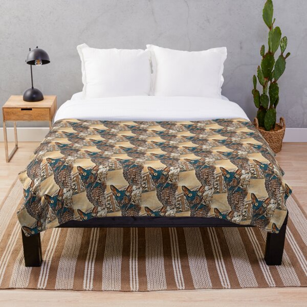 Cornish Rex Cat Throw Blanket
