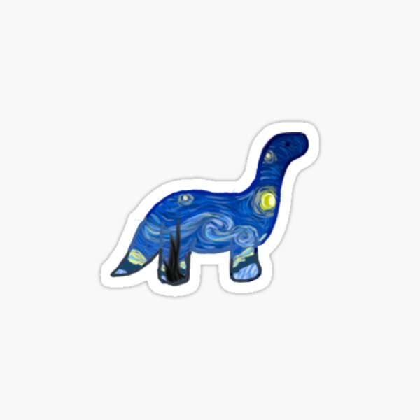 Starry Night Dinosaur Sticker