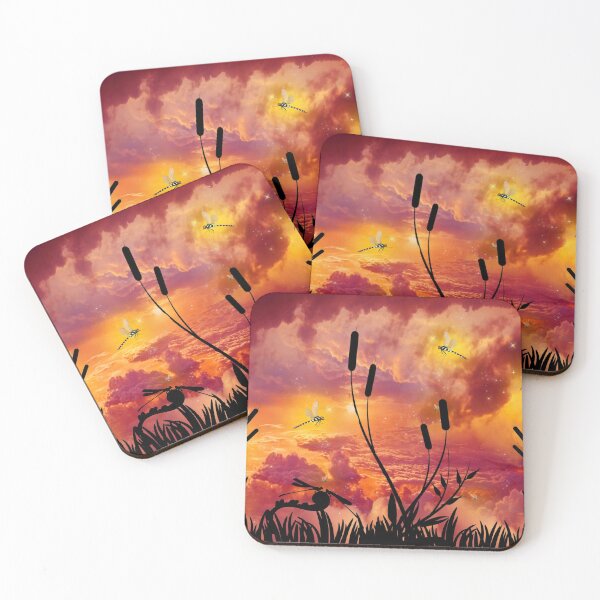 Item preview, Twilight Fantasy Dragonflies Cattails designed and sold by ultimatedigital.