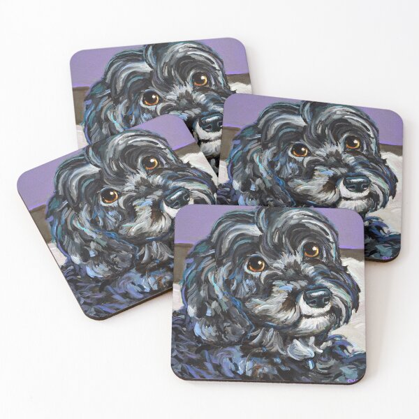 Item preview, Cute and Cozy Schnoodle by Robert Phelps designed and sold by RobertPhelpsArt.