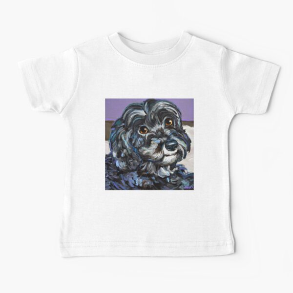 Cute and Cozy Schnoodle by Robert Phelps Baby T-Shirt