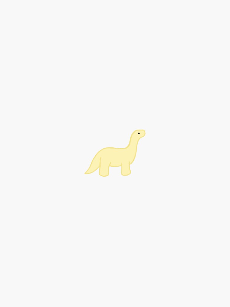 Discover yellow dinosaur sticker Sticker