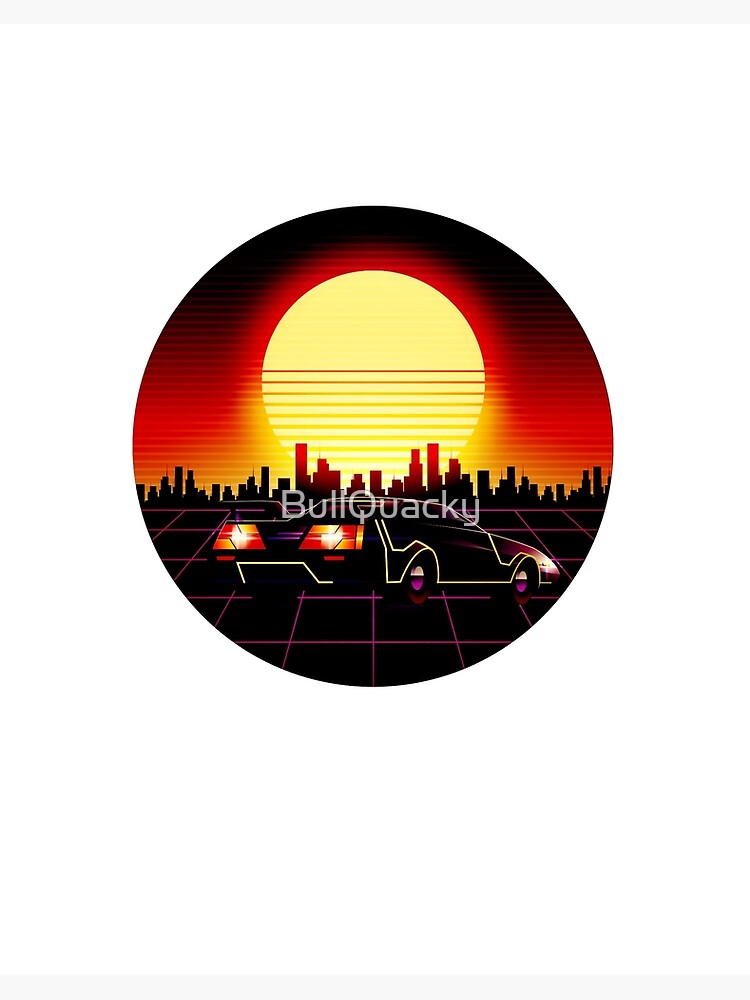Download Retro Synthwave Vaporwave 80s Style Design Car Skyline Silhouette Image Vintage Sunset Art Board Print By Bullquacky Redbubble