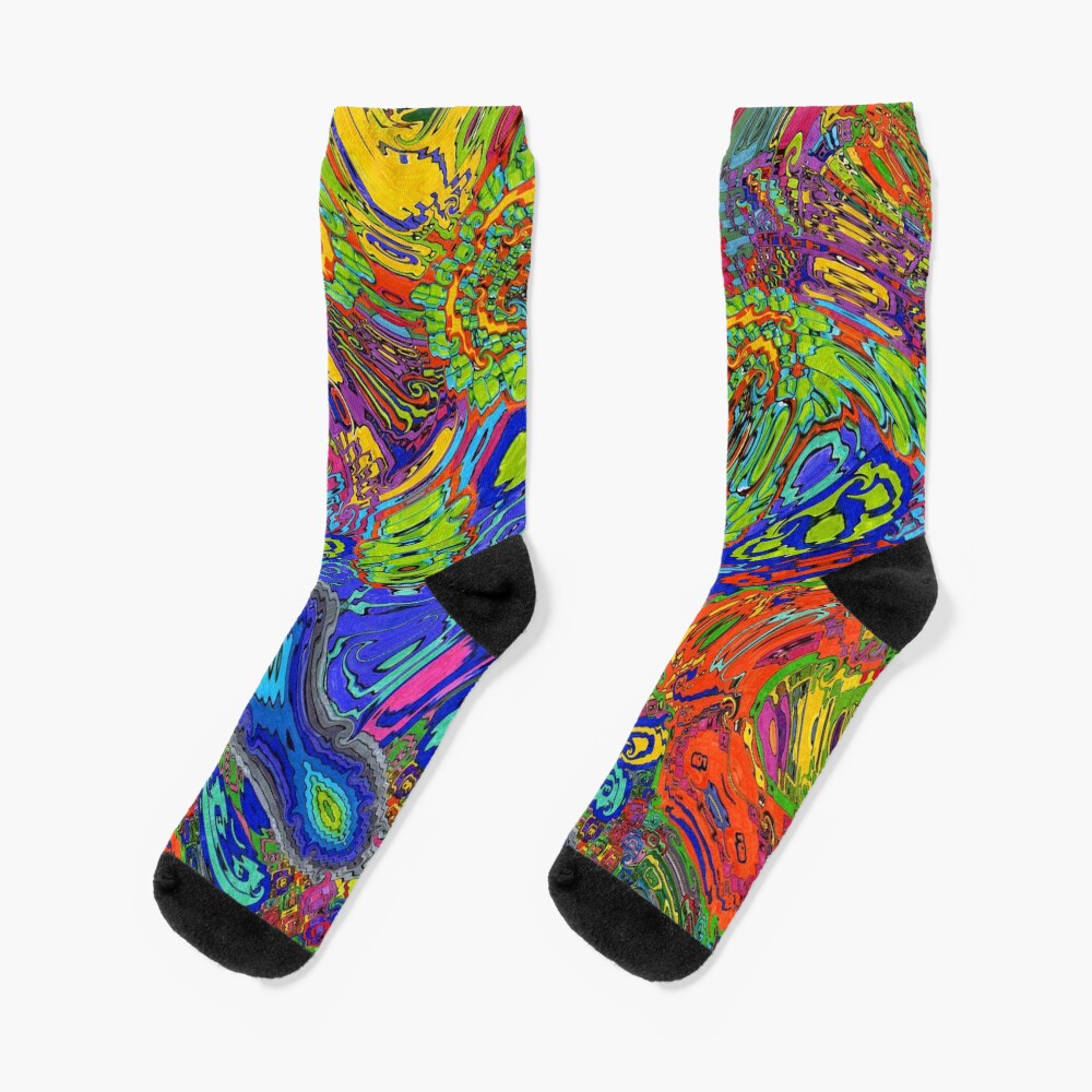 Organic Socks Tumblr Hipster Grunge Aesthetic Psychedelic Rad Pastel Kawaii Psychedelic Trippy Holographic Accessories Tie Dye