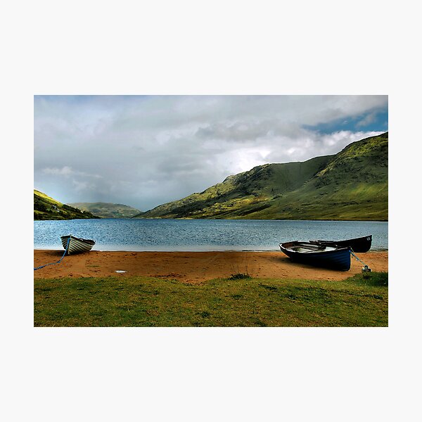 fishing at lough na fooey.. Photographic Print