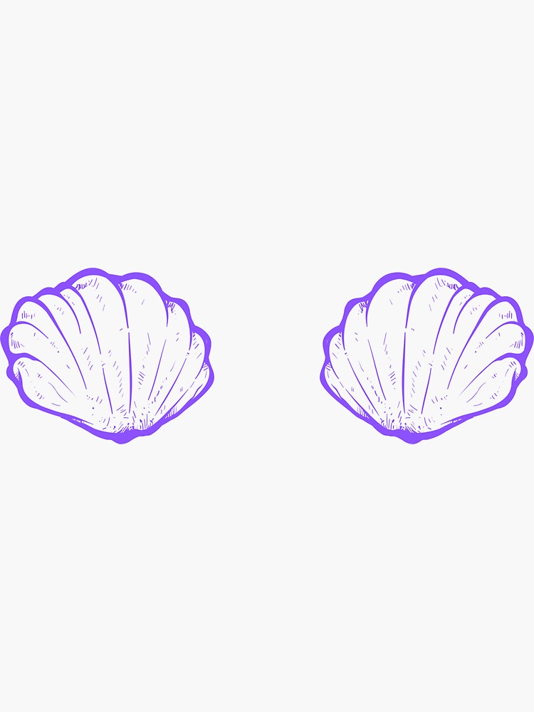 Seashell Bra Stickers for Sale