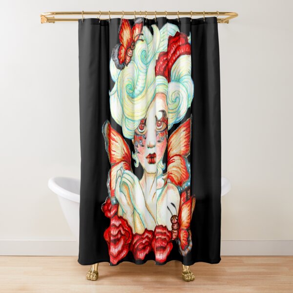 Bloom Butterfly Fairy Shower Curtain
