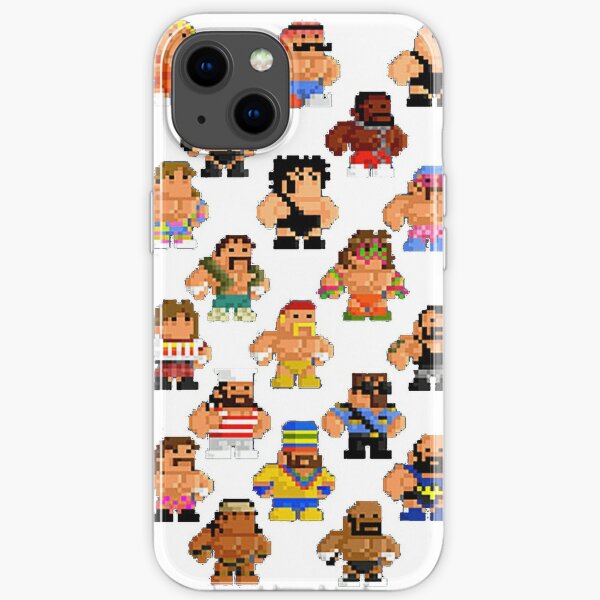 Old School 8 bit Wrestlers from the 80s-90s iPhone Soft Case