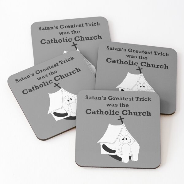 Item preview, Pew Warmers - Satan's Greatest Trick was the Catholic Church - Catholicism is False - Pope is an Antichrist designed and sold by Sabrina Dawkins.