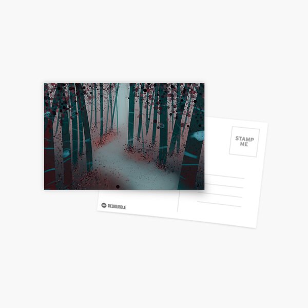 Wandering - Blue Inversion Postcard