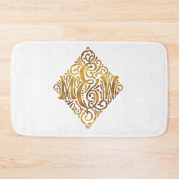 Item preview, Wedding Monogram in Gold Letters M and W designed and sold by junkydotcom.