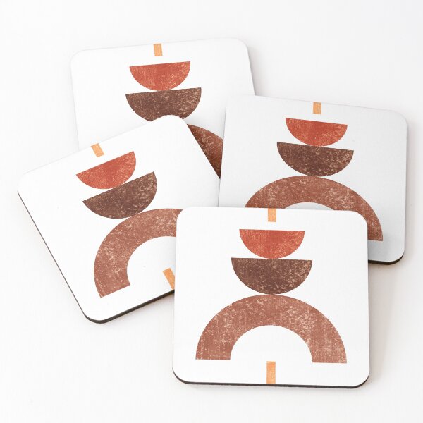 Item preview, Mid Century Modern Geometric Abstract 1 - Minimal Print - Terracotta Abstract - Brown designed and sold by Studio Grafiikka.