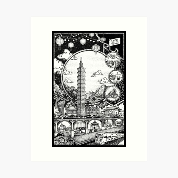 Taipei Taiwan Travel Art Print
