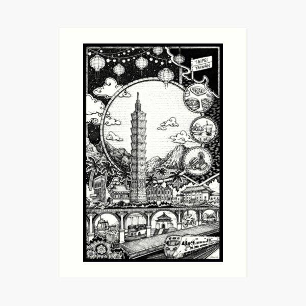 Taipei Taiwan Travel Art Print
