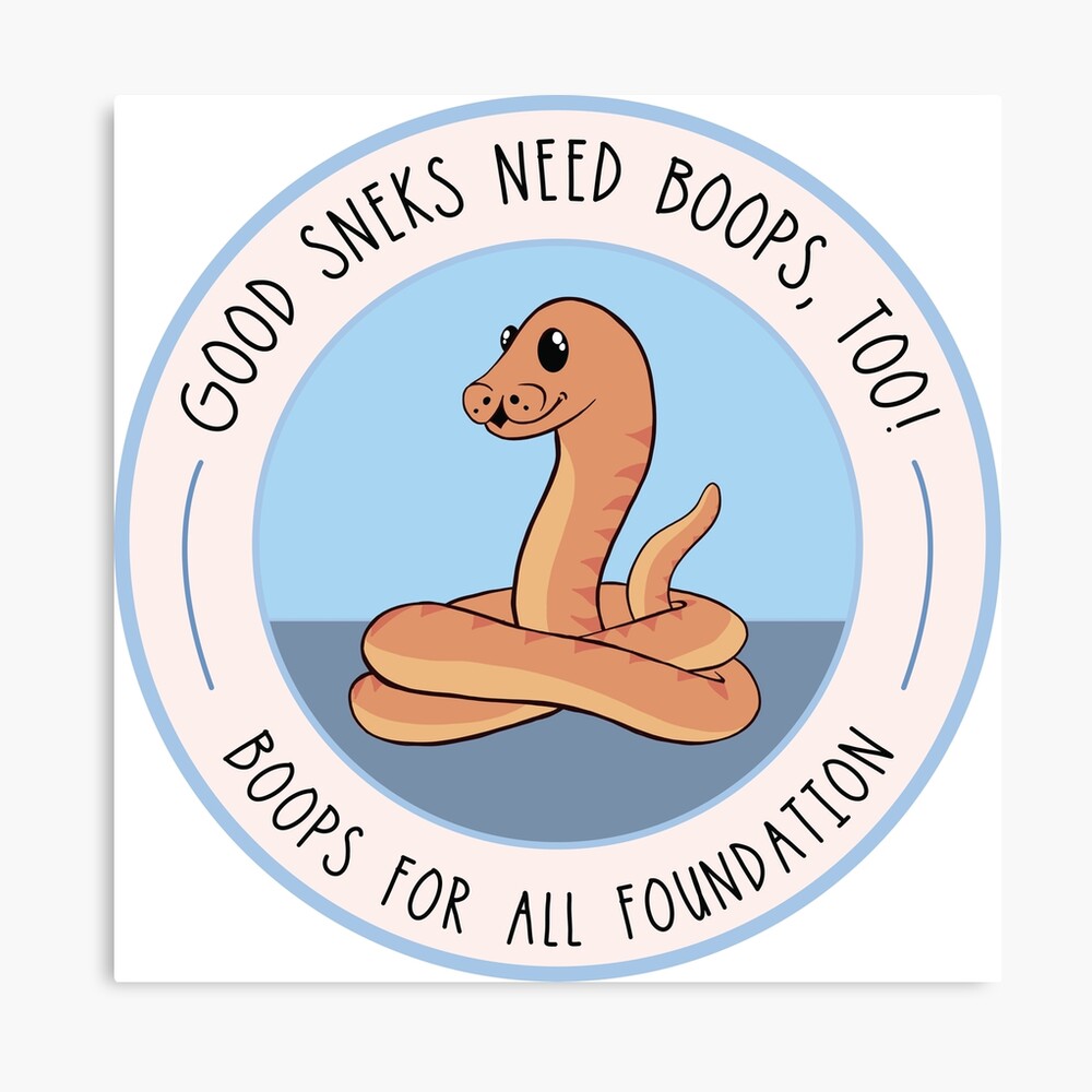Good Sneks Need Boops, Too! Good Boy Snake Boop Sticker Good Sneks Need Boops, Too! Good Boy Snake Boop Sticker