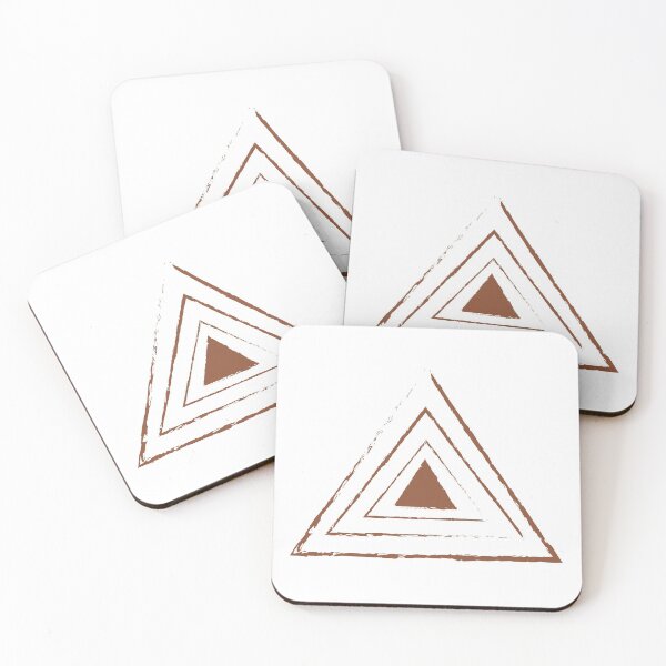 Item preview, Minimal, Modern, Abstract Triangles - Geometric Mid-century Abstract - Terracotta Art - Brown designed and sold by Studio Grafiikka.