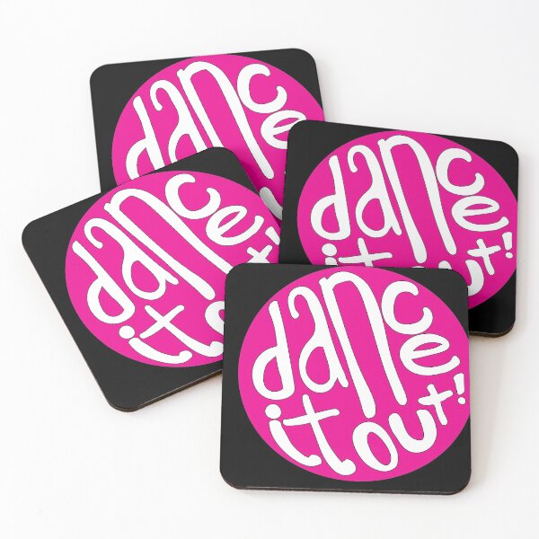 Item preview, Hot Pink Dance It Out Good Vibes Lettering designed and sold by The-Goods.
