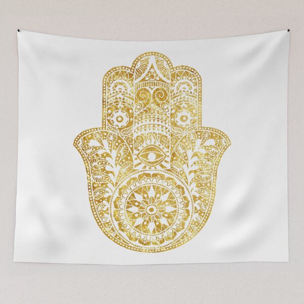 Item preview, White Gold Hamsa Hand designed and sold by maryedenoa.