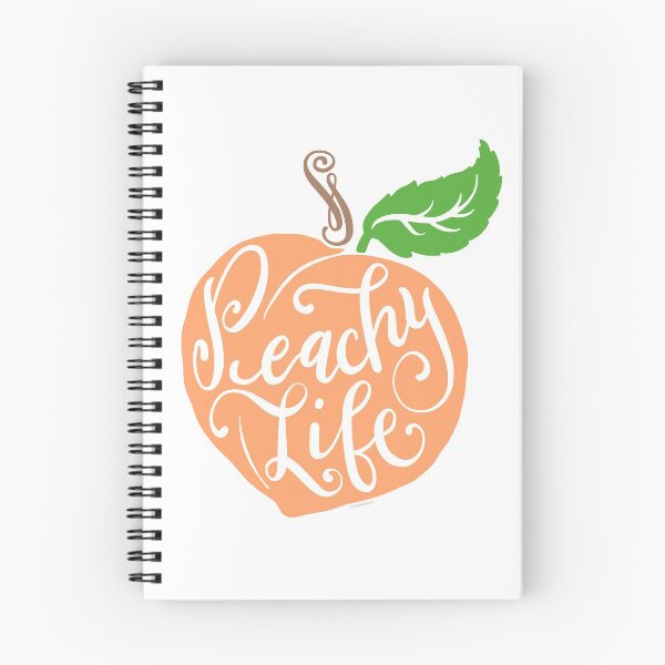 Item preview, Peachy Life Unique Peach Hand Drawn Hand Lettered Design designed and sold by DoubleBrush.