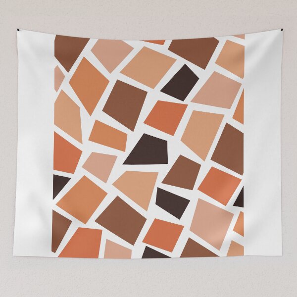 Item preview, Terracotta Mosaic Pattern - Modern, Contemporary Abstract - Terracotta Art - Brown - Geometric Shape designed and sold by Studio Grafiikka.