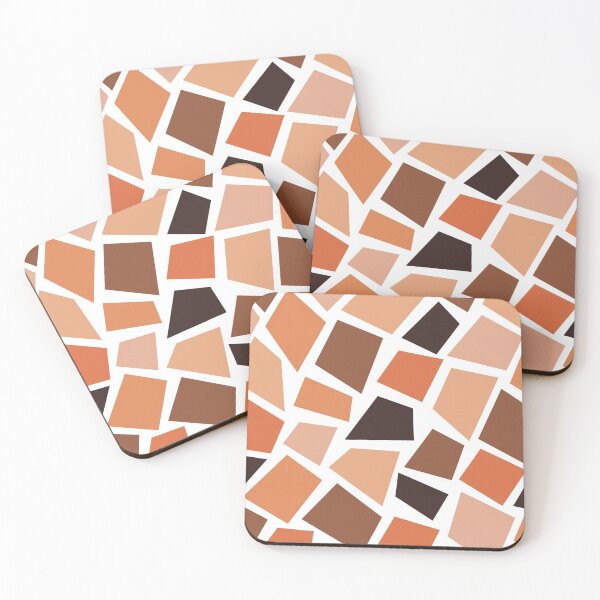 Item preview, Terracotta Mosaic Pattern - Modern, Contemporary Abstract - Terracotta Art - Brown - Geometric Shape designed and sold by Studio Grafiikka.