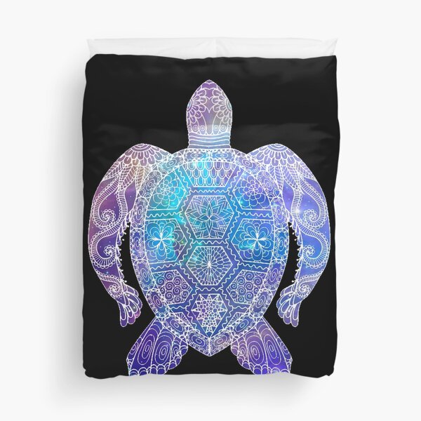 Space Sea Turtle Duvet Cover
