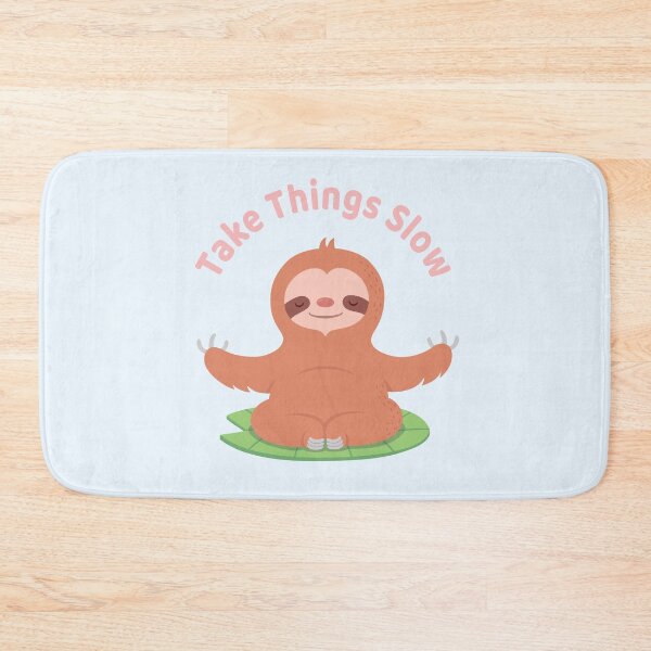 Item preview, Cute Take Things Slow Sloth On Leaf designed and sold by rustydoodle.