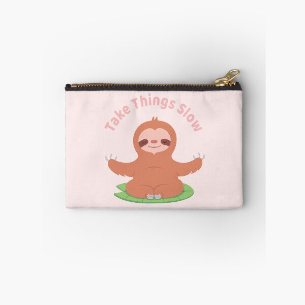 Item preview, Cute Take Things Slow Sloth On Leaf designed and sold by rustydoodle.