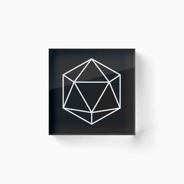 Item preview, White Icosahedron d20 Wireframe designed and sold by BrErr.