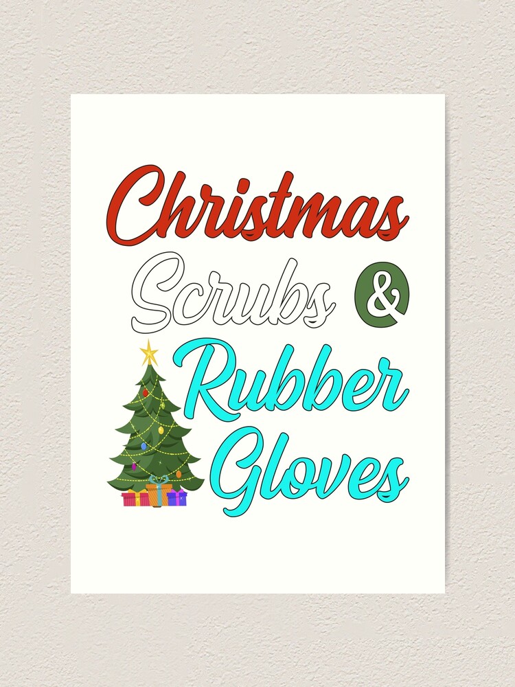 christmas rubber gloves