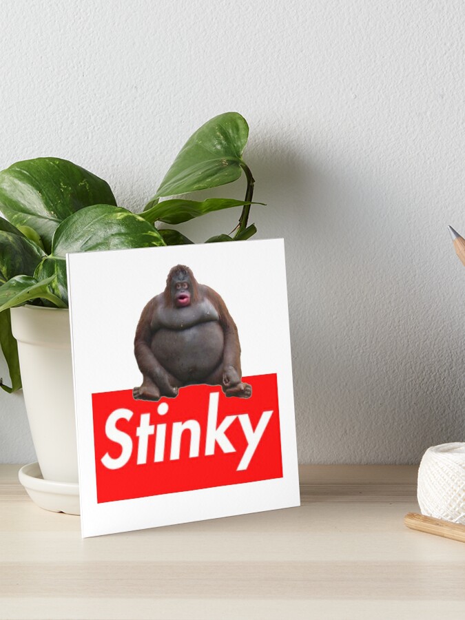 Uh Oh Stinky Poop Le Monke Meme Art Print by Jamaaf Tasne - Fine