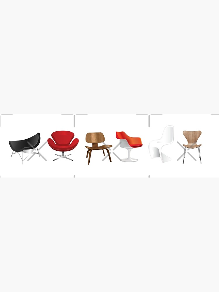 "The Iconic MCM Chairs" Art Print by Zelio Redbubble