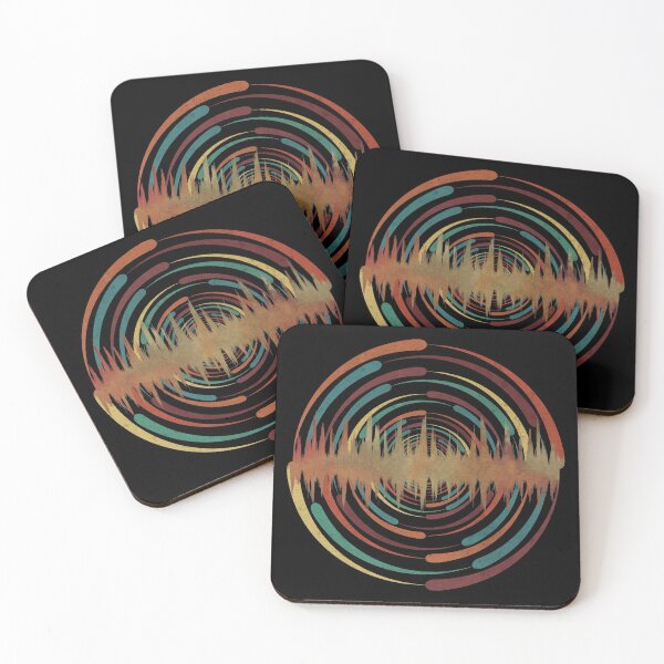 Item preview, Geometric Sunset Vibes - Sound Wave designed and sold by maryedenoa.
