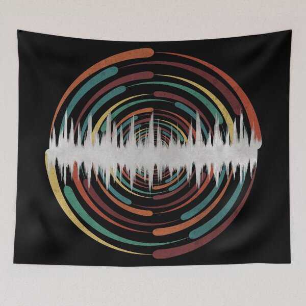 Item preview, Geometric Sunset Vibes - Sound Wave designed and sold by maryedenoa.