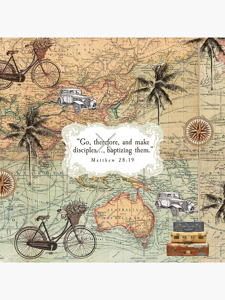 2020 YEAR TEXT (VINTAGE MAP) by JenielsonDesign