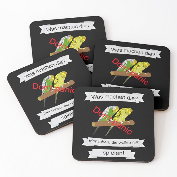 Item preview, Budgies, birds curious, but timid in humans. No panic designed and sold by Bodino.