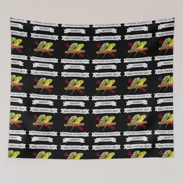 Item preview, Budgies, birds curious, but timid in humans. No panic designed and sold by Bodino.