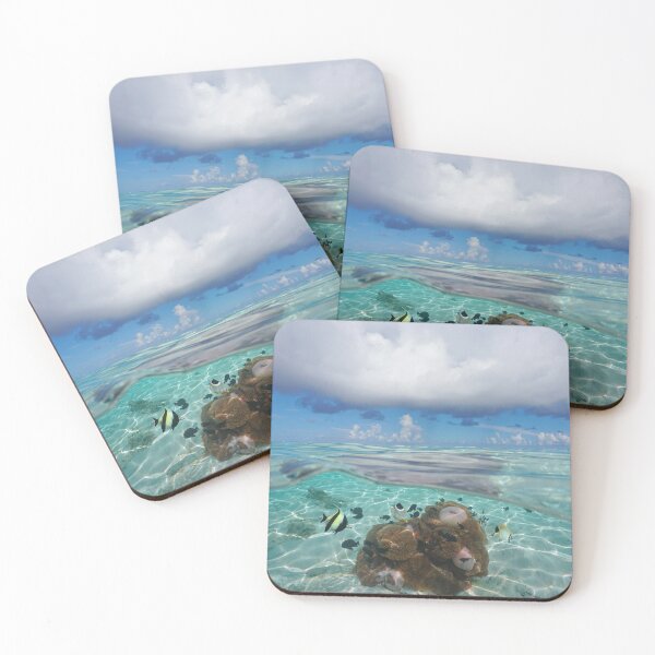 Item preview, Tropical seascape cloud horizon anemone and fish underwater designed and sold by Seaphotoart.