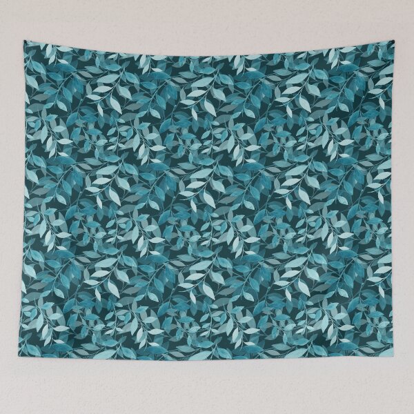 Item preview, Leaf Scatter - teal designed and sold by jenuinedesigns.