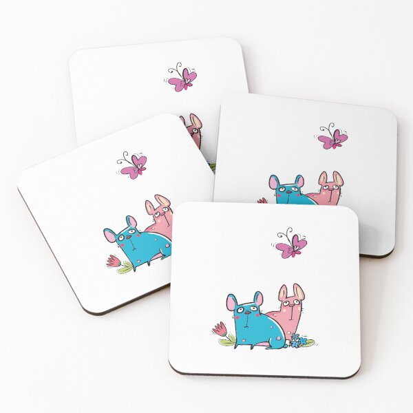 Item preview, Blue- and Pink Dog "What" designed and sold by All-Streets.