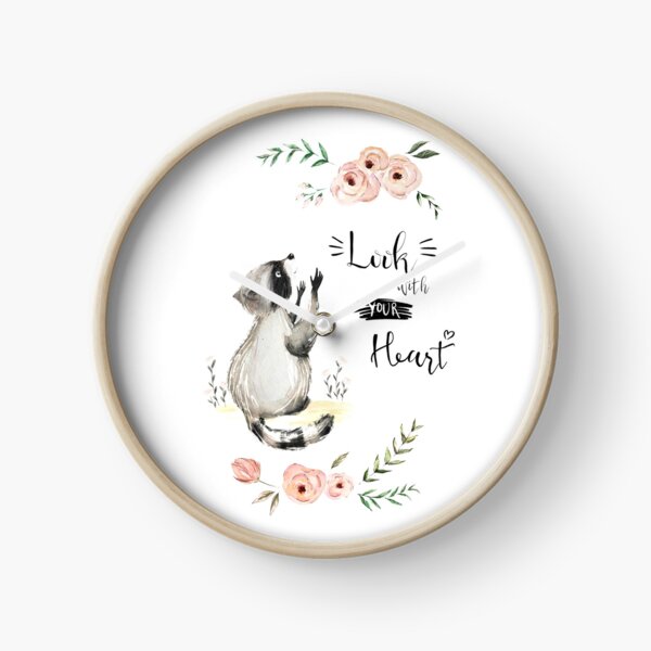 Item preview, Racoon and flowers designed and sold by SashaMaslo.